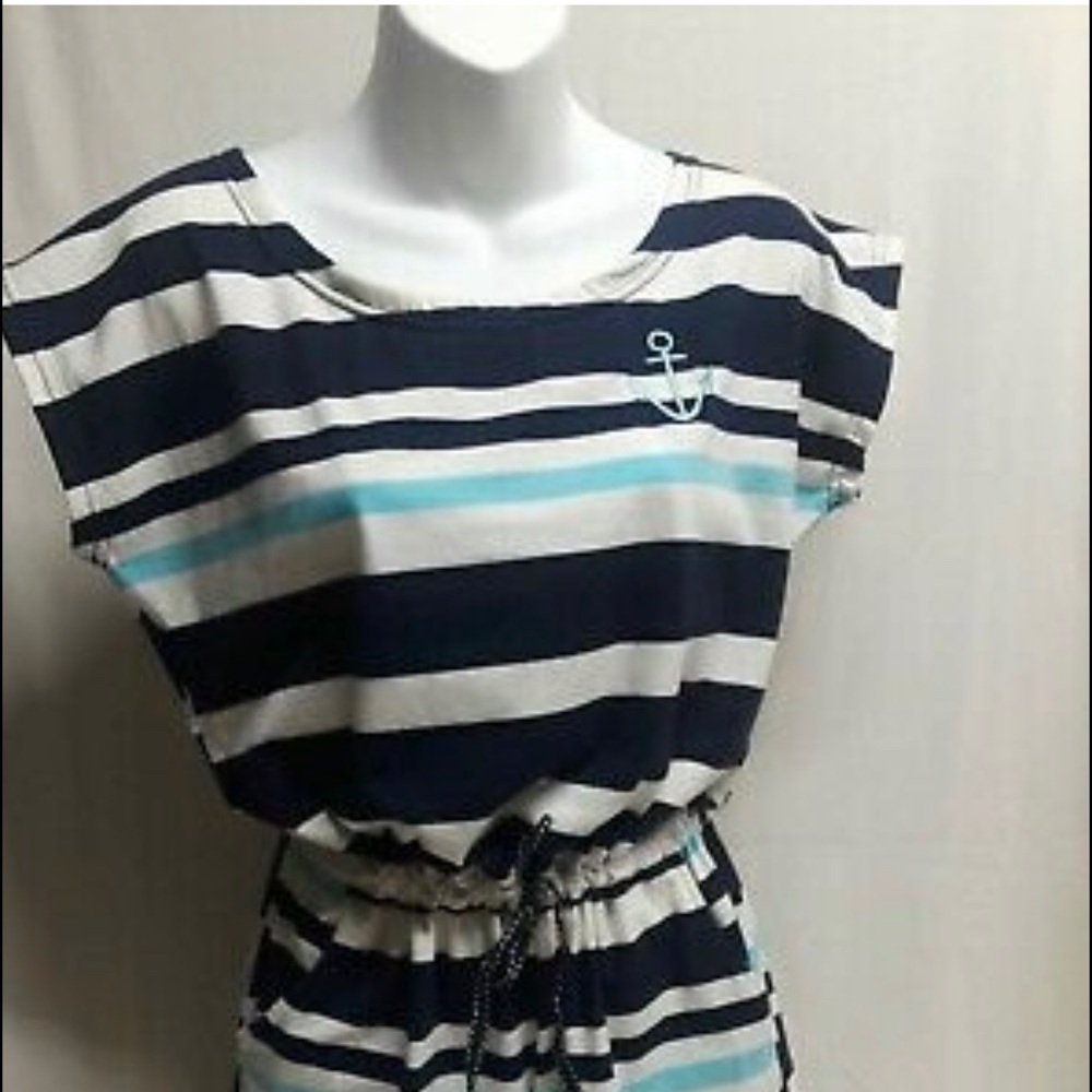 Beach By Exit Striped Romper Size Large
